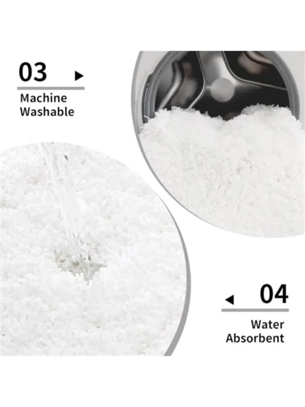 17 x 24 Bathroom Rug Extra Thick Plush Microfiber Bath Mat Absorbent Non Slip